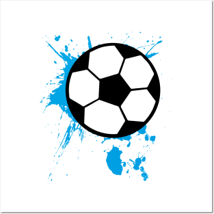 Soccer Splash Boy Blue Player Posters and Art